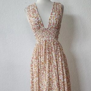 Anthropologie Floral Maxi Dress SZ XS
